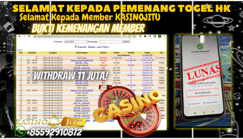 Bukti JP Togel Online KasinoJitu - Togel Hongkong