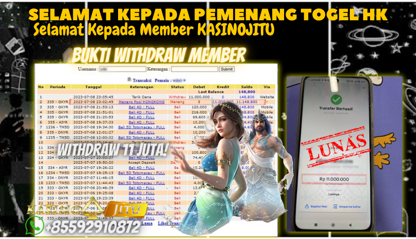 Bukti JP Togel Online KasinoJitu - Togel Hongkong