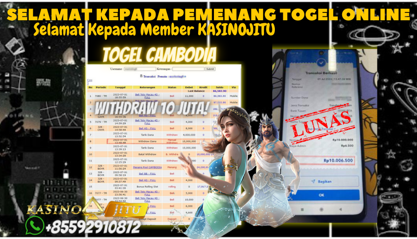 Bukti JP Togel Online KasinoJitu - Togel Sydney