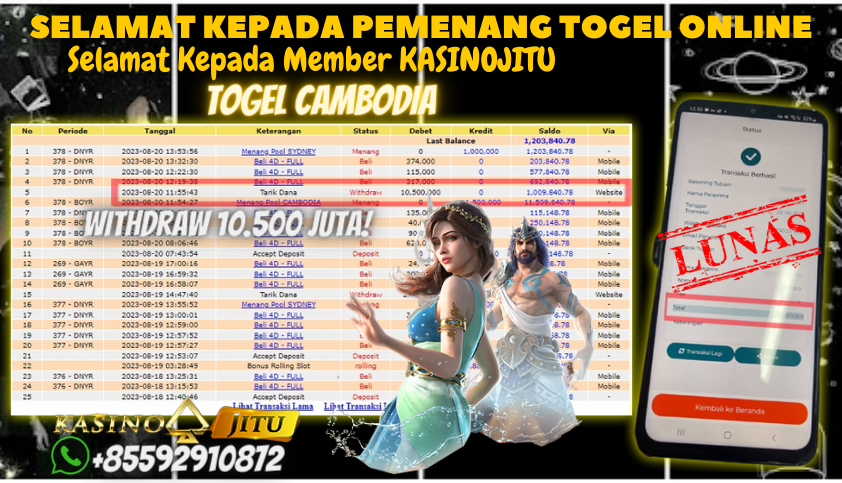 Bukti JP Togel Online - Togel Cambodia