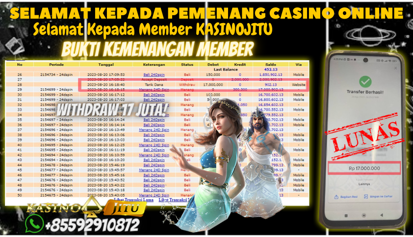 Bukti JP Live Casino - 24D Spin